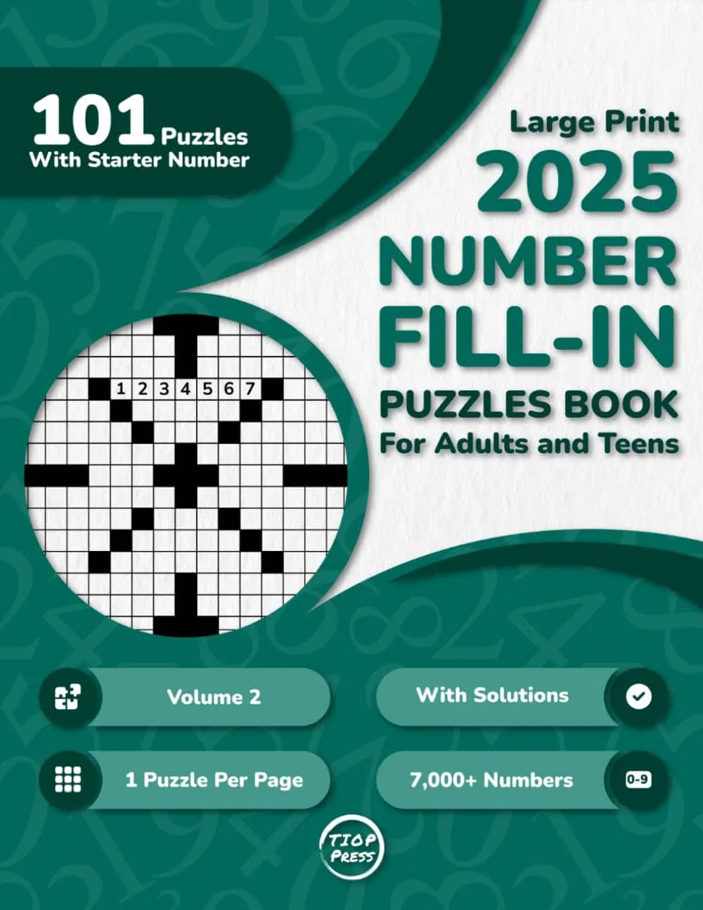 Cover of Number Fill-Ins Volume 2: 100+ Puzzles