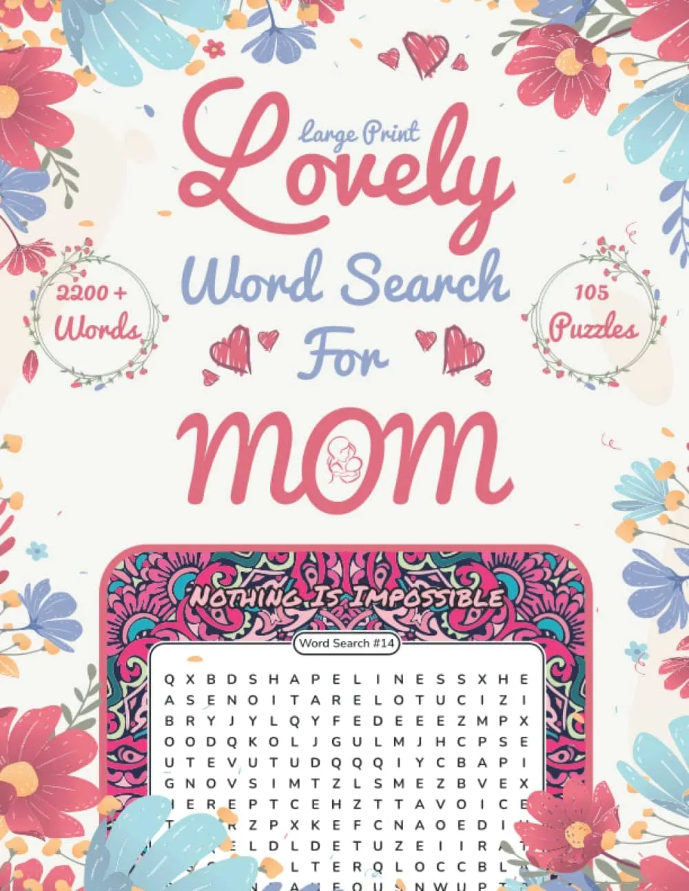 Cover of Lovely Word Search for Mom: 105 Puzzles