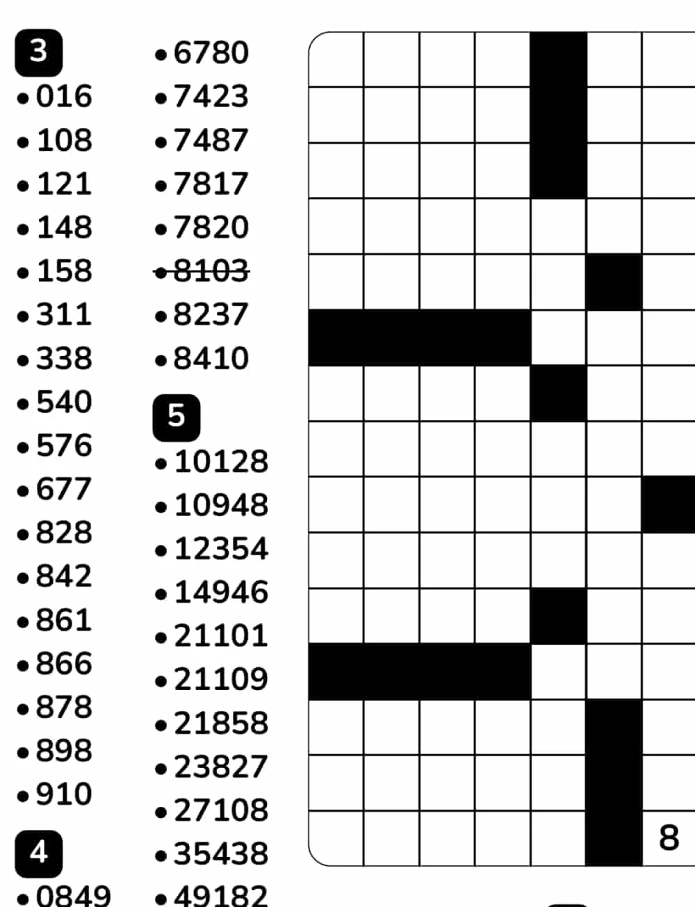 A close-up of a puzzle, showing the print size