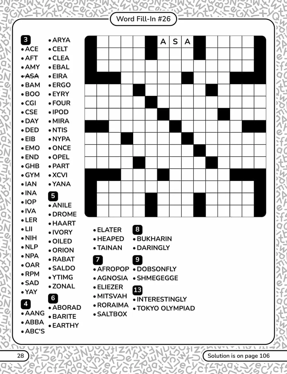 A puzzle page