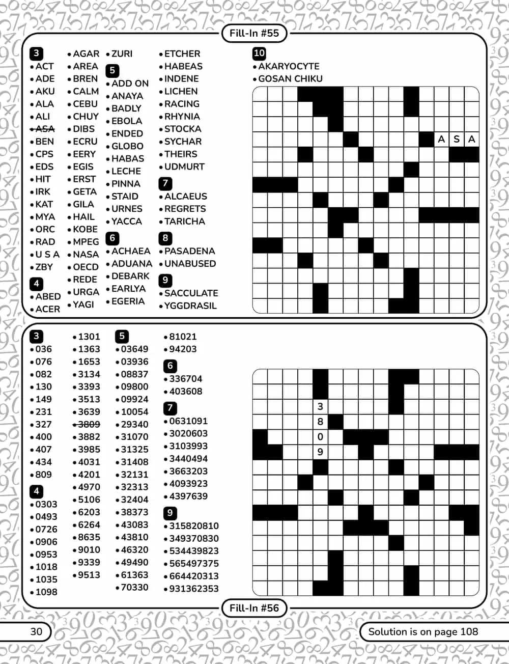 A puzzle page
