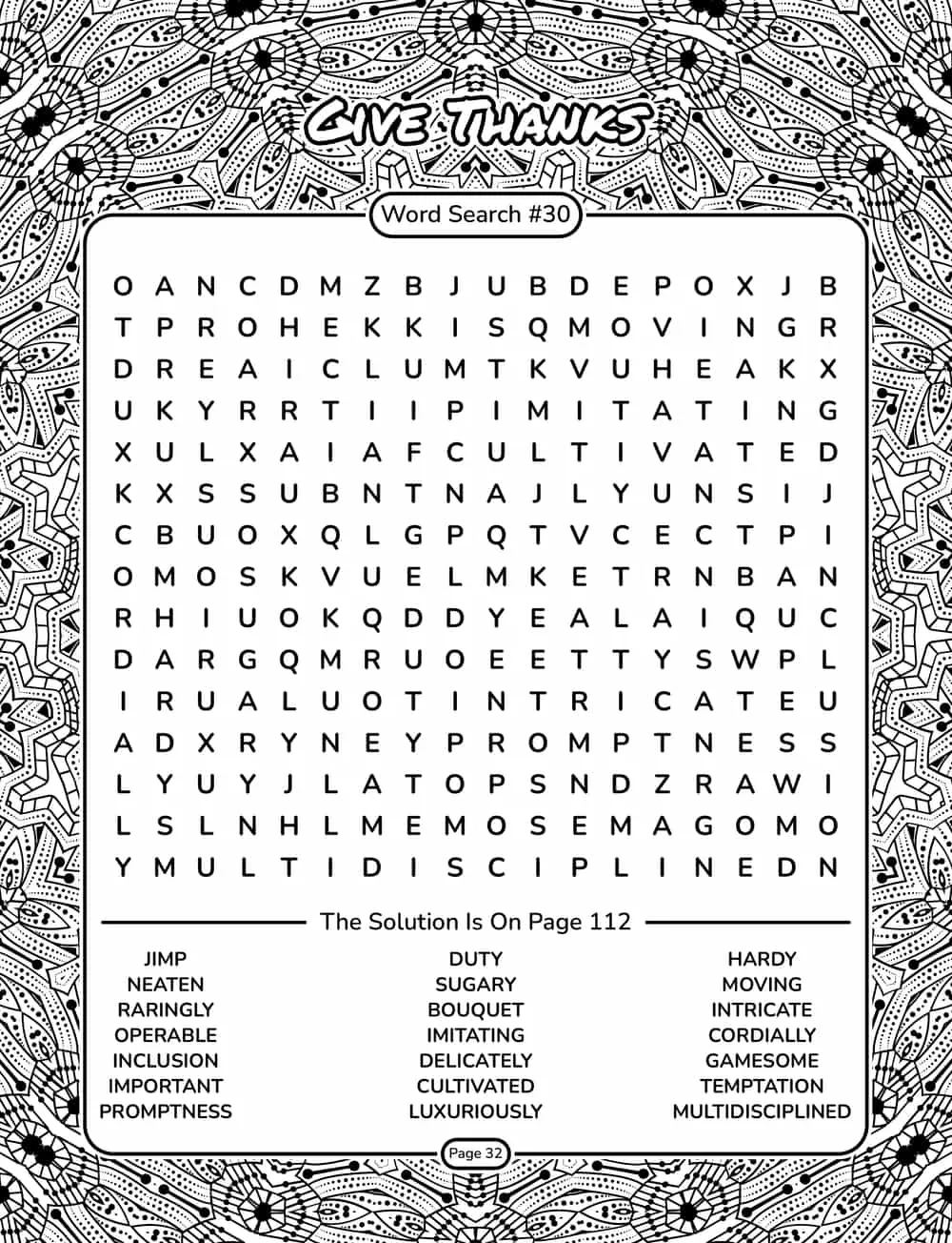 A puzzle page