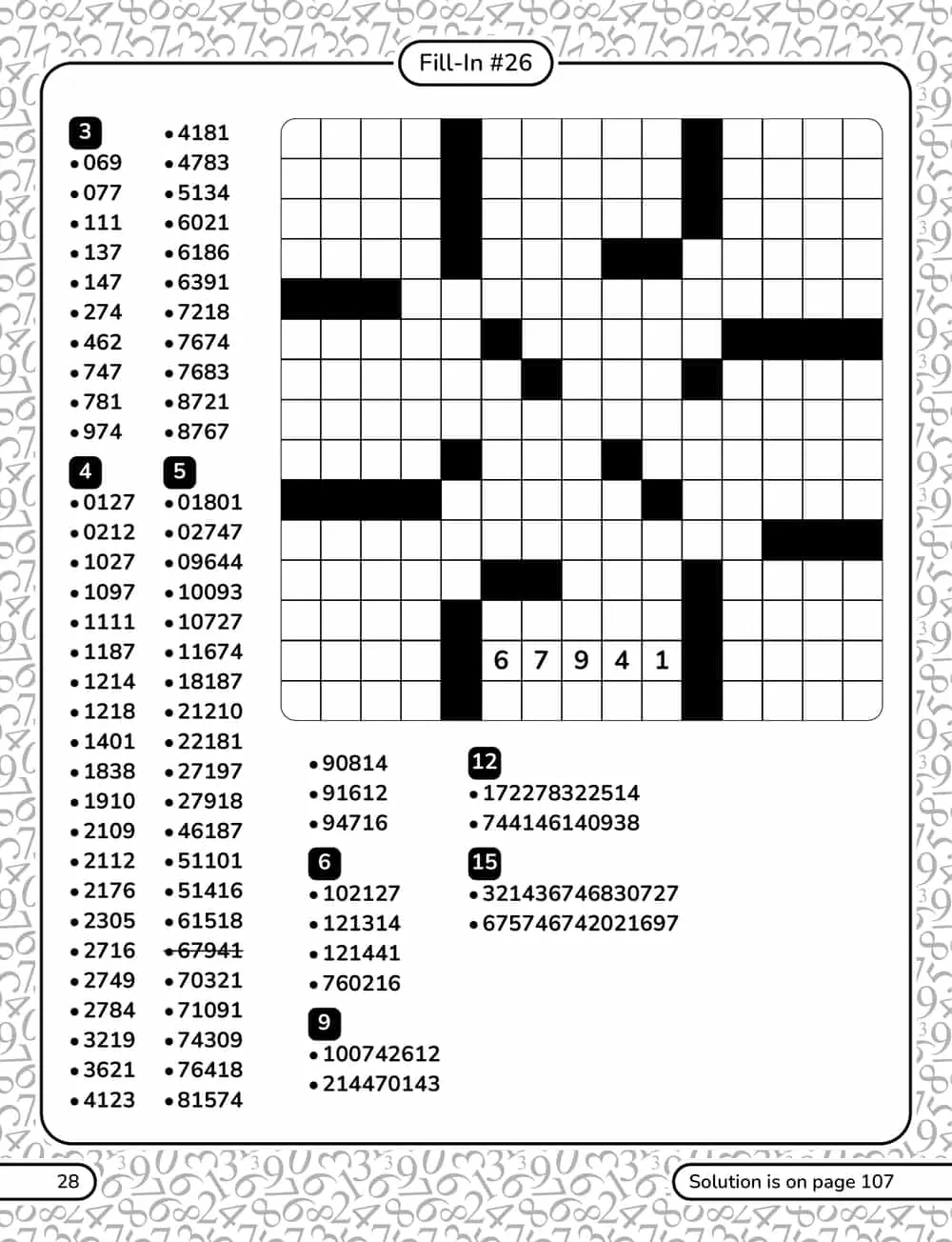 A puzzle page