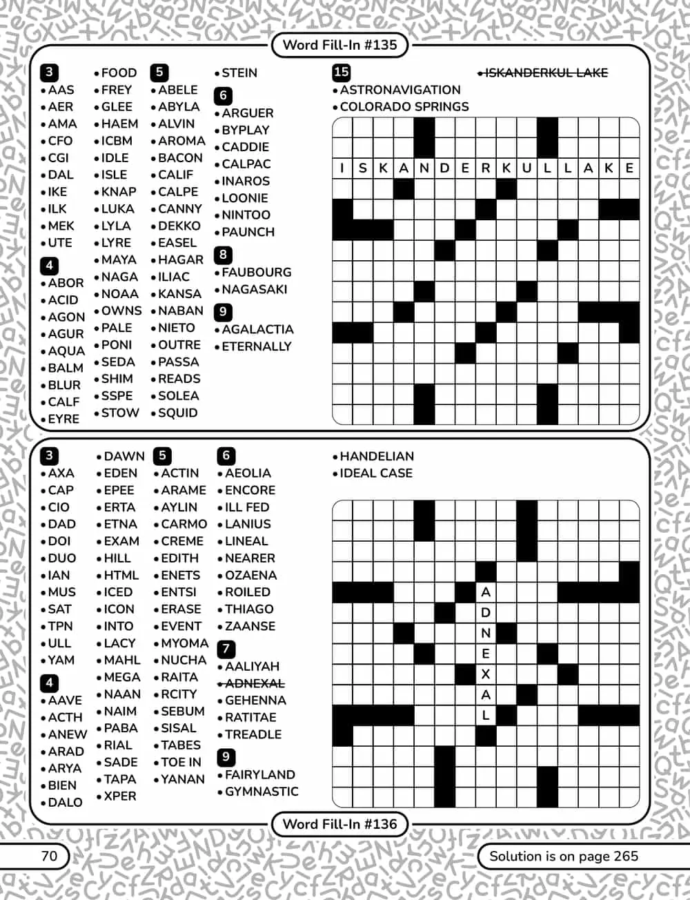 A puzzle page
