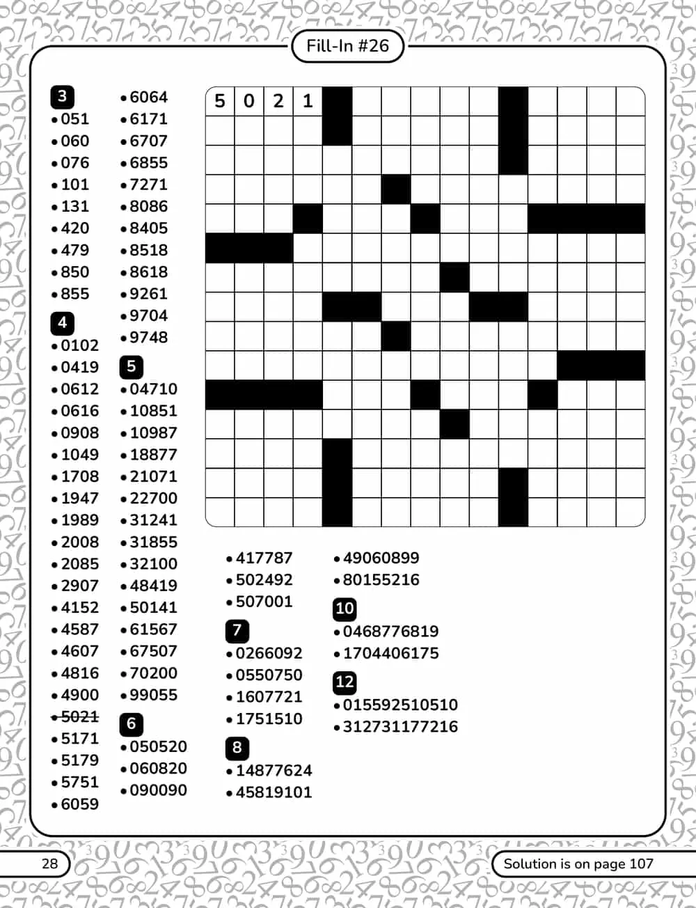 A puzzle page