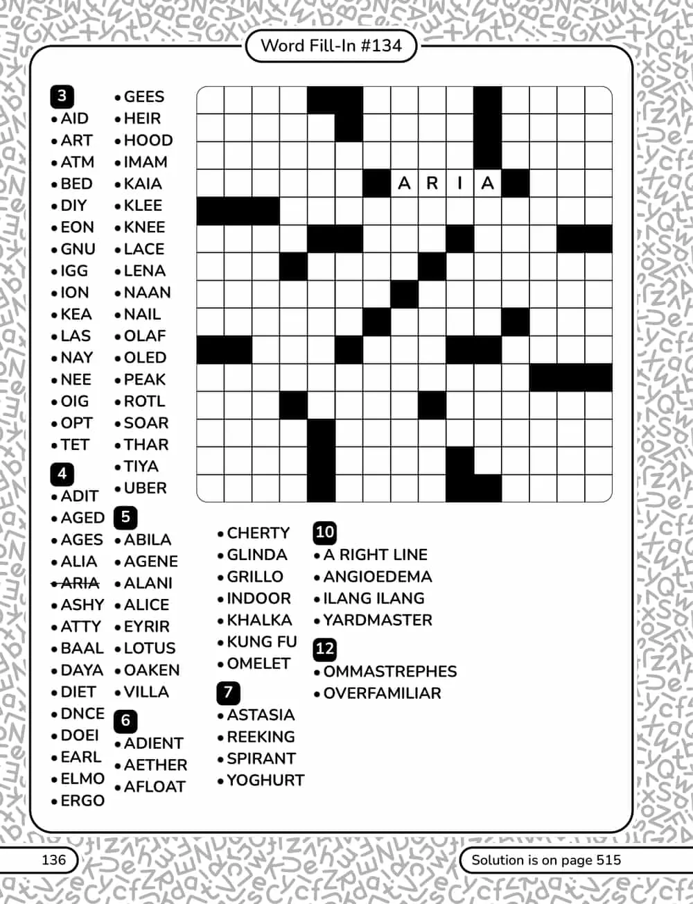A puzzle page