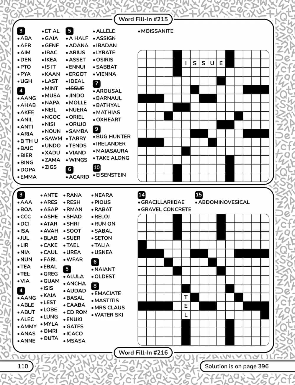 A puzzle page