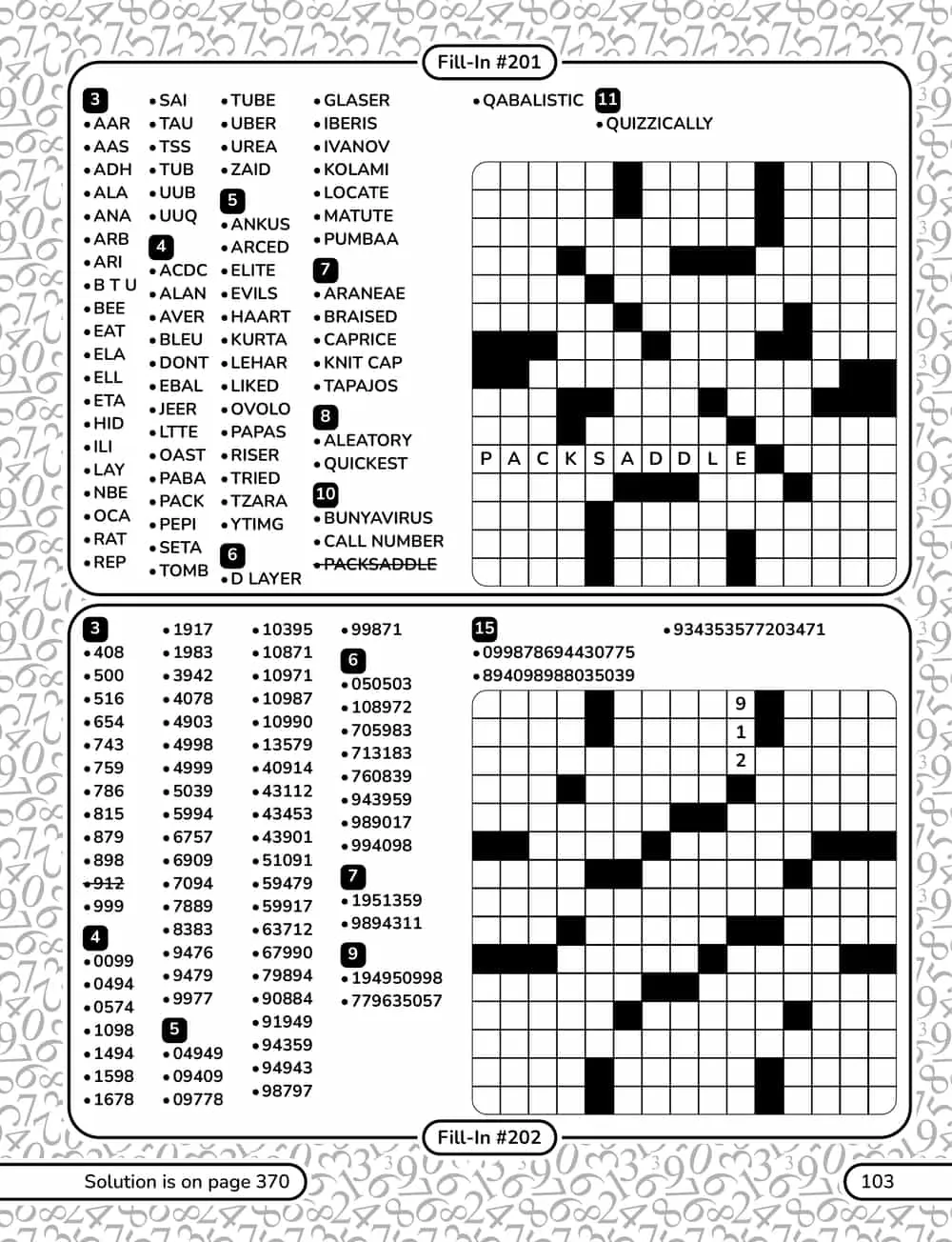 A puzzle page