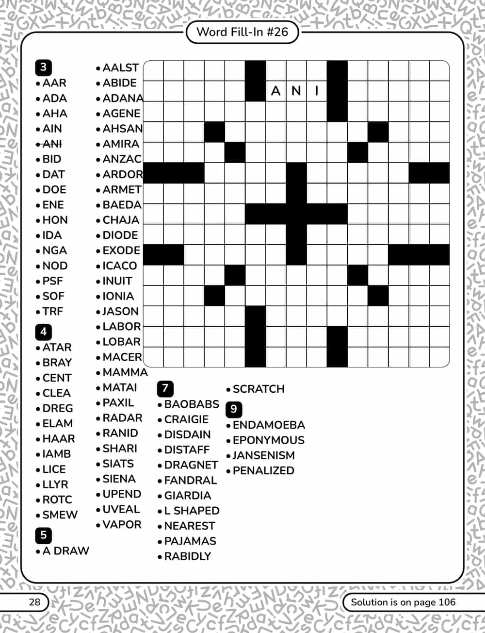 A puzzle page