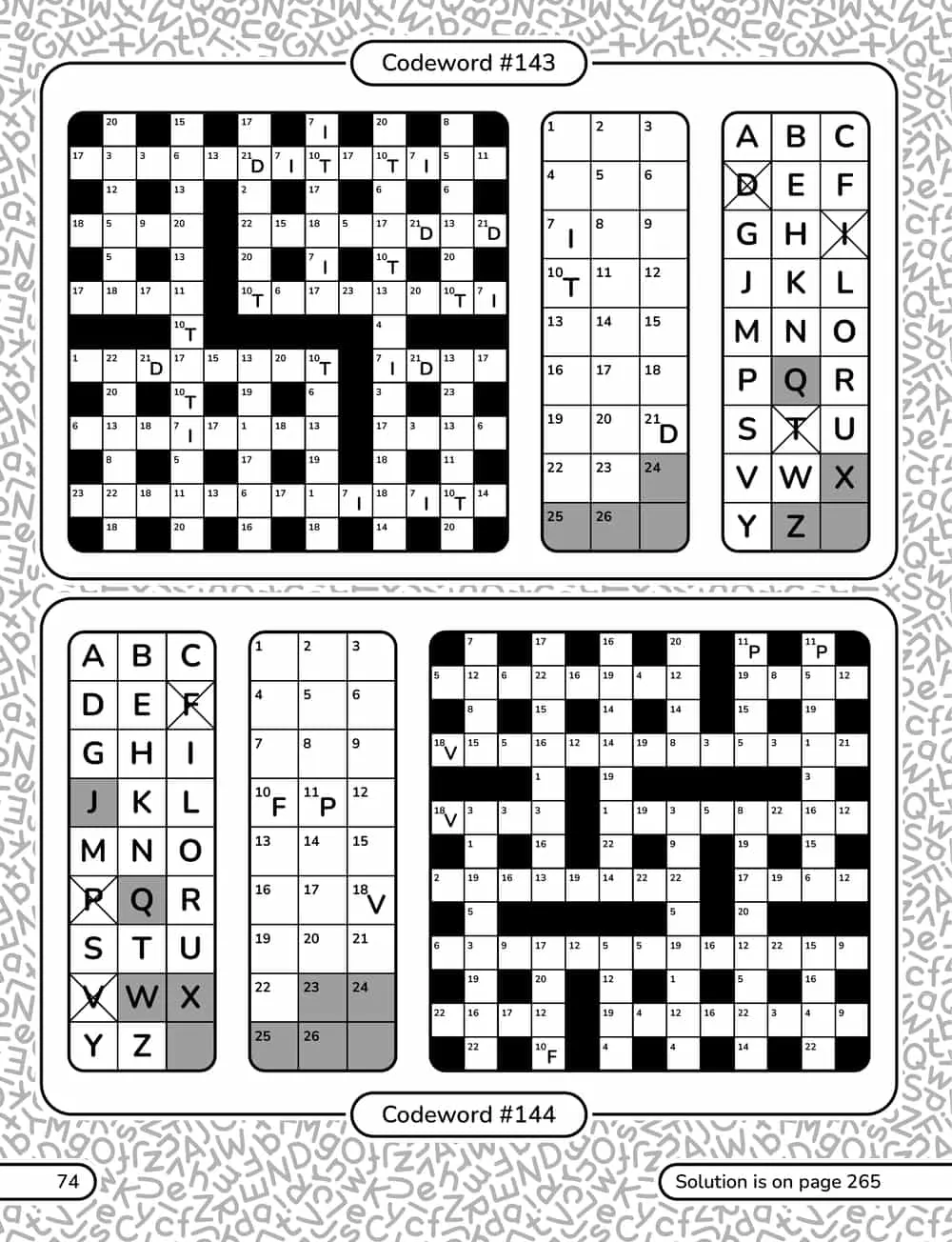 A puzzle page