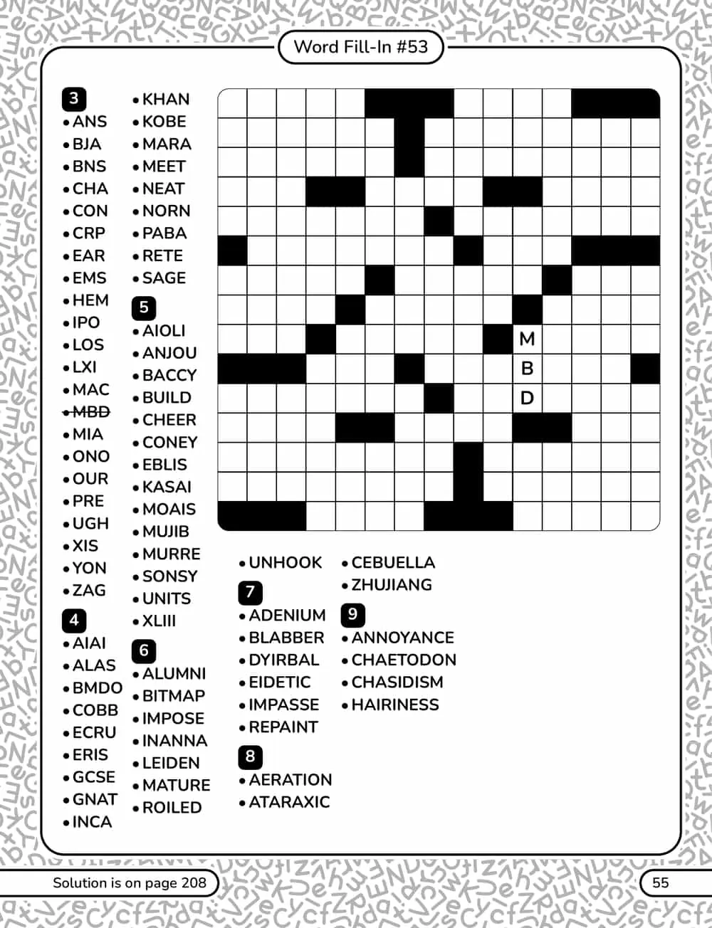 A puzzle page
