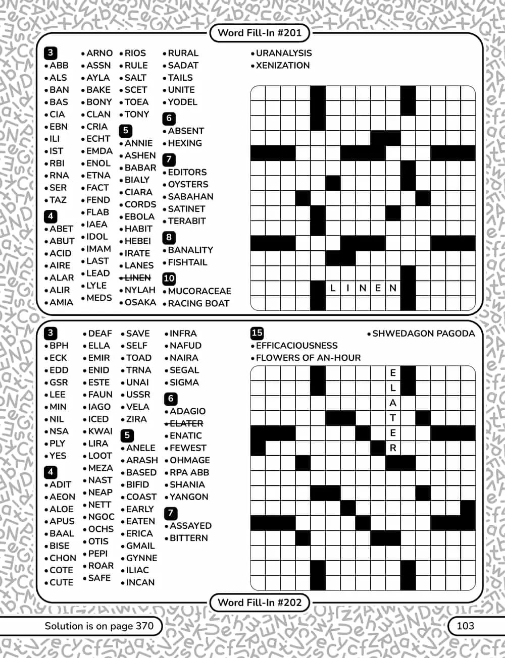 A puzzle page