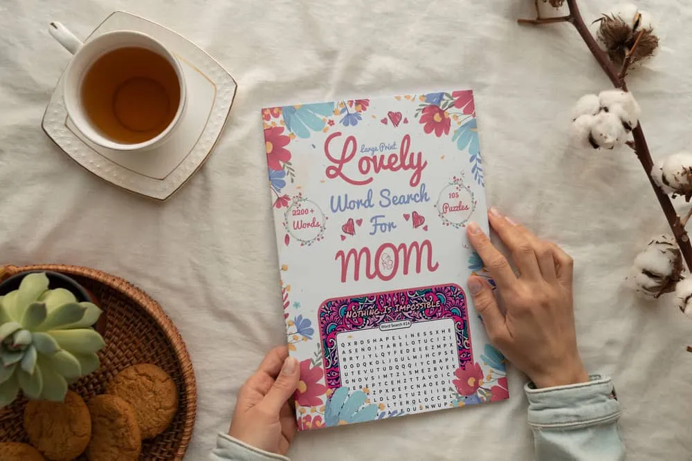 Photo of the printed book Lovely Word Search for Mom: 105 Puzzles