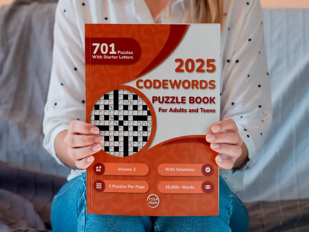 Photo of the printed book Codewords Volume 2: 700+ Puzzles