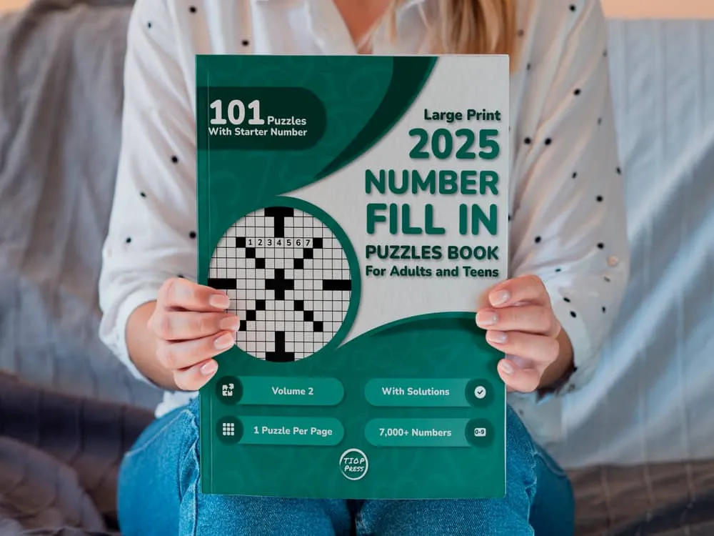 Photo of the printed book Number Fill-Ins Volume 2: 100+ Puzzles