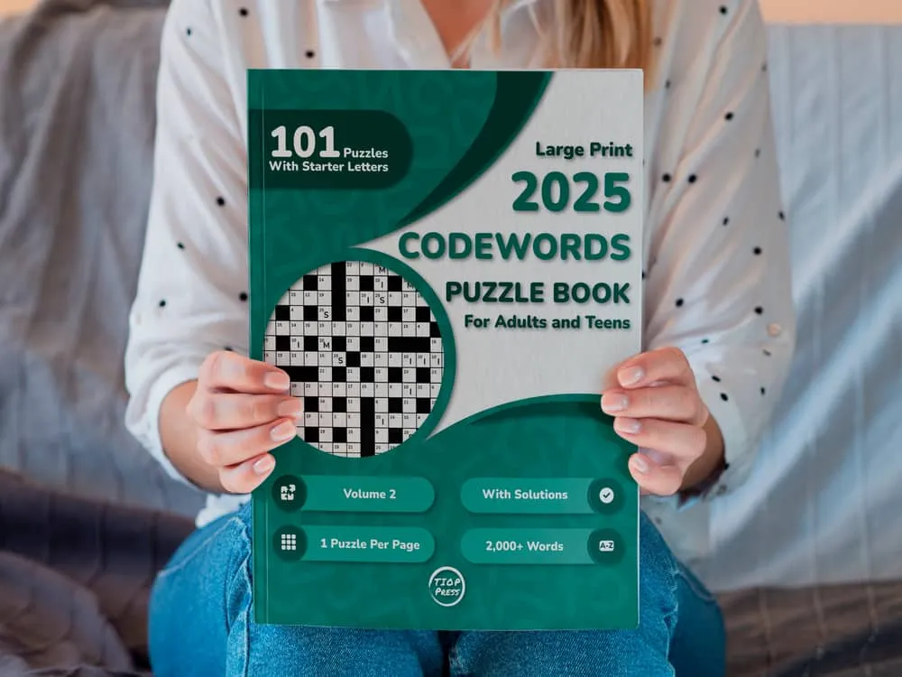Photo of the printed book Codewords Volume 2: 100+ Puzzles