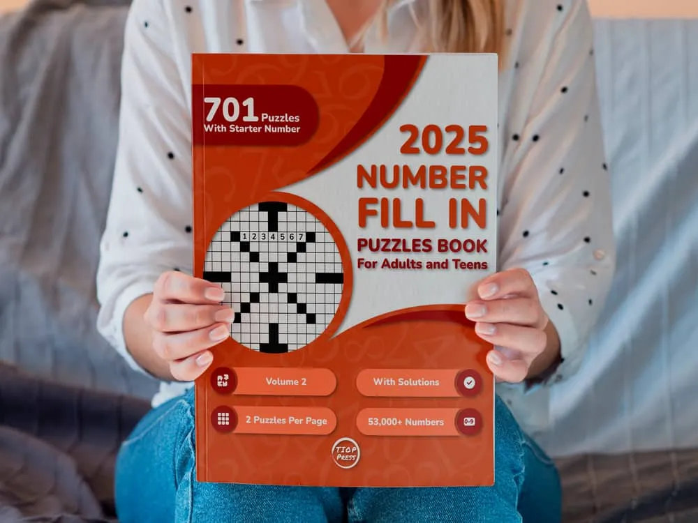 Photo of the printed book Number Fill-Ins Volume 2: 700+ Puzzles