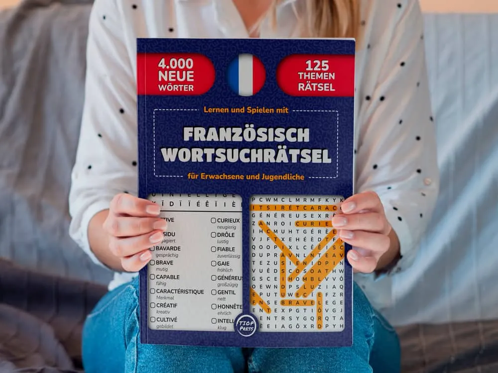 Photo of the printed book Lernen und Spielen mit Französisch Wortsuchrätsel