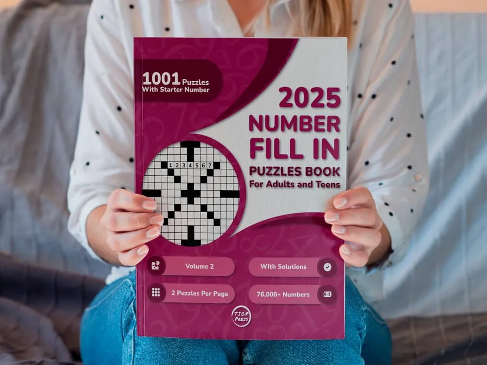 Photo of the printed book Number Fill-Ins Volume 2: 1000+ Puzzles