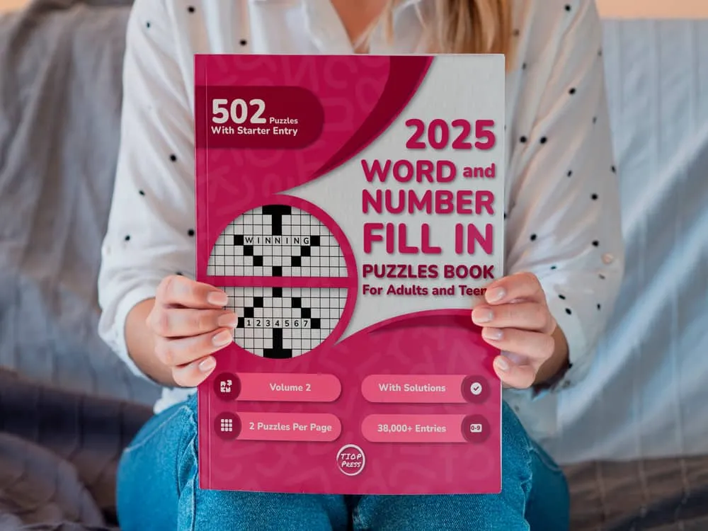 Photo of the printed book Word & Number Fill-Ins Volume 2: 500+ Puzzles