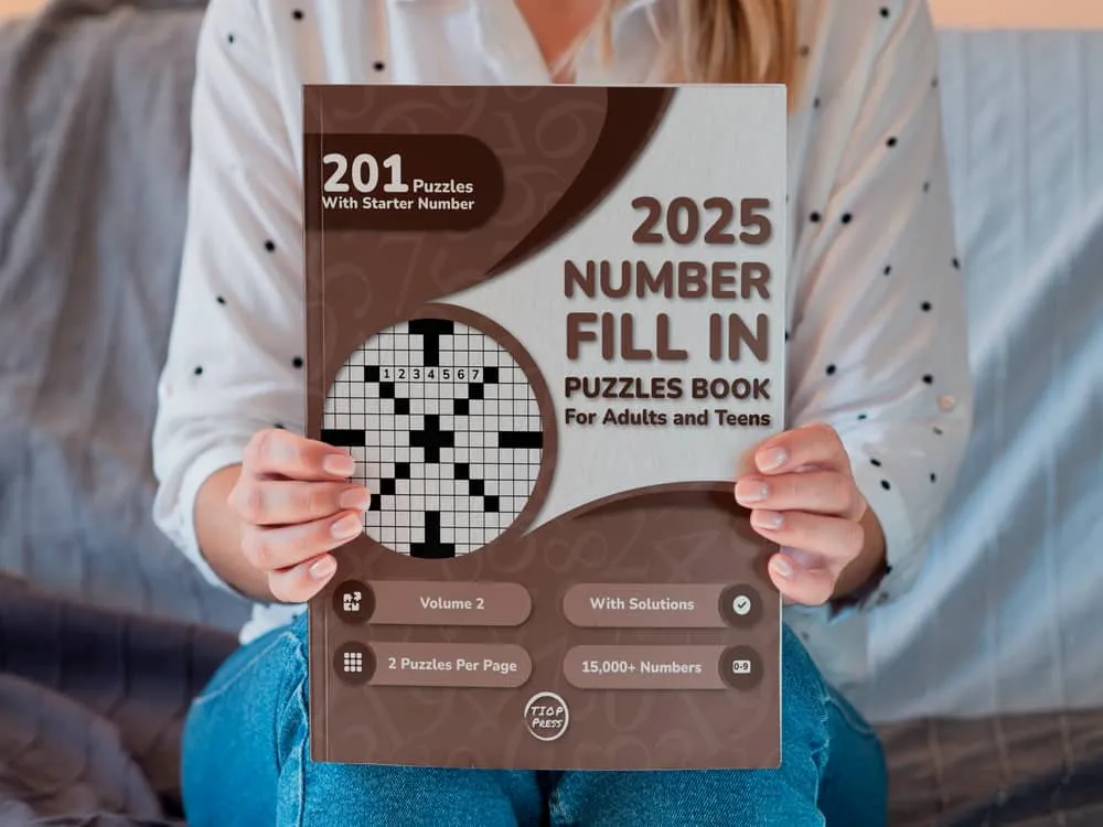 Photo of the printed book Number Fill-Ins Volume 2: 200+ Puzzles