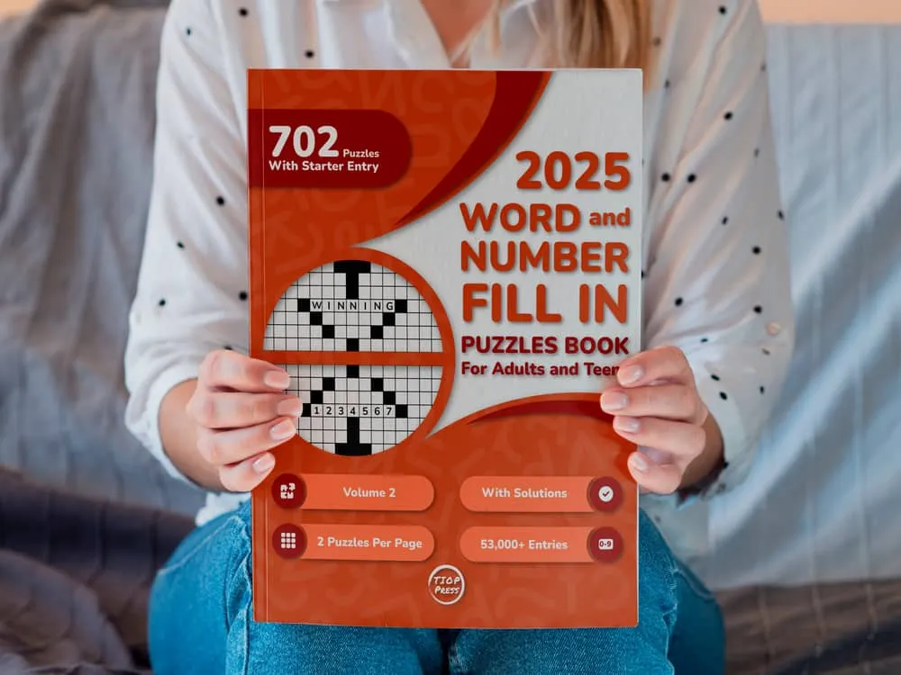 Photo of the printed book Word & Number Fill-Ins Volume 2: 700+ Puzzles